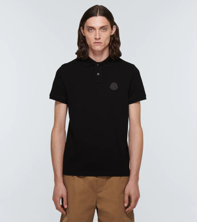 Shop Moncler Short-sleeved Logo Polo Shirt In 0