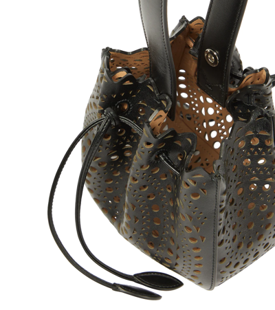 Alaïa Rose Marie Mini Vienne Leather Clutch In Noir