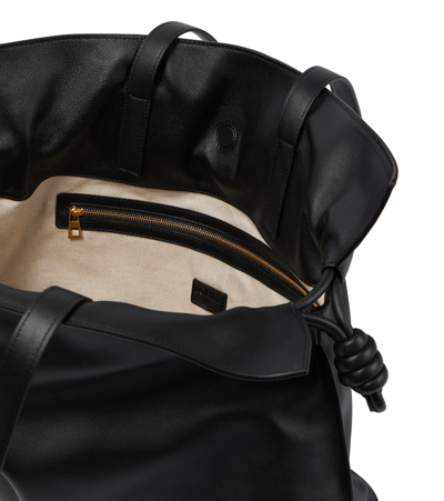 Shop Loewe Flamenco Large Leather Shoulder Bag In Black