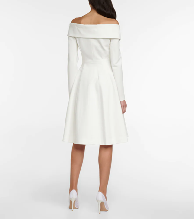 Dorothee Schumacher Emotional Essence Off-shoulder Midi Dress In Camellia White