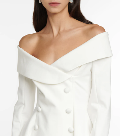Dorothee Schumacher Emotional Essence Off-shoulder Midi Dress In Camellia White