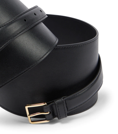 Shop Altuzarra Wrap Leather Belt In Black