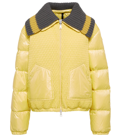 Shop Moncler Arpont Bomber Jacket In Yellow