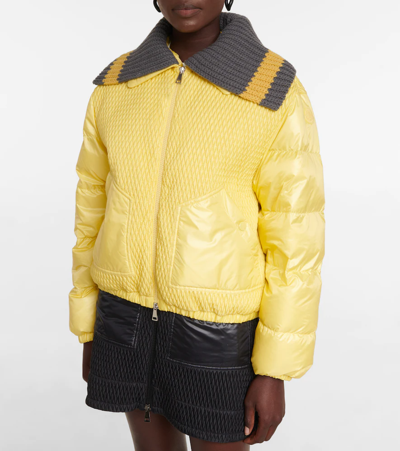 Shop Moncler Arpont Bomber Jacket In Yellow