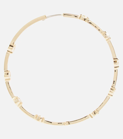 Melissa Kaye Zea 18kt Yellow Gold Hoop Earrings With Diamonds In Yg