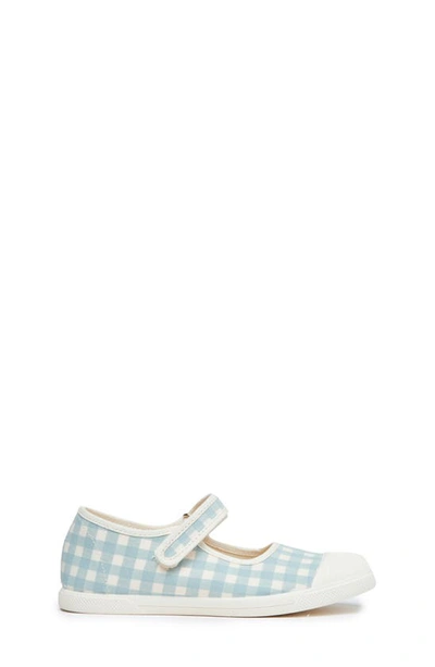 Shop Childrenchic Gingham Canvas Mary Jane Sneaker In Gingham Blue