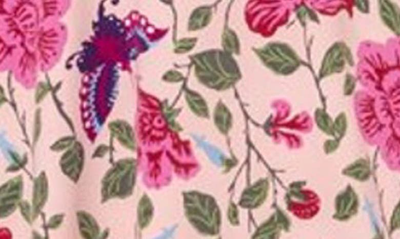 Shop Leota Amiya Floral Midi Dress In Ftpb - Flutter Pearl Blush