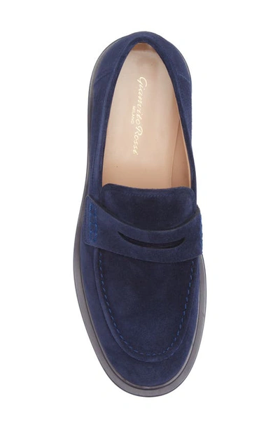 Shop Gianvito Rossi Harris Penny Loafer In Navy