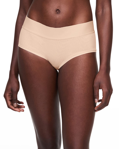 Shop Chantelle Smooth Lines High-rise Hipster Briefs In Nude Blush
