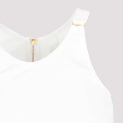 Shop Dion Lee Fin Corset Tank Top Tshirt In White