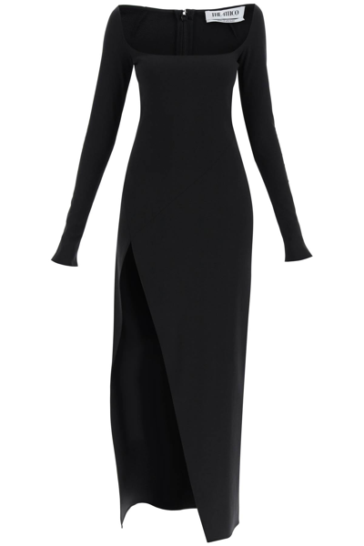 Shop Attico The  'lawrence' Long Dress In Black