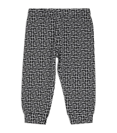 Shop Balmain Kids Printed Sweatpants (6-36 Months) In Black