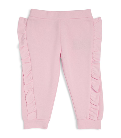 Shop Balmain Kids Ruffle-detail Sweatpants (6-36 Months) In Pink