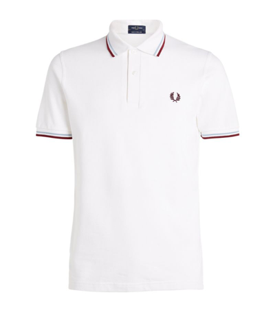 Shop Fred Perry Tipped M12 Polo Shirt In White