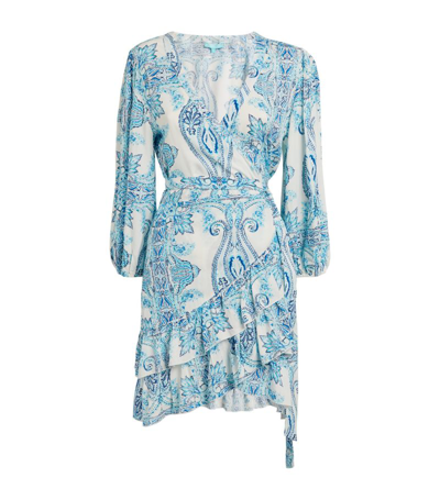 Shop Melissa Odabash Tulip Wrap Dress In Blue