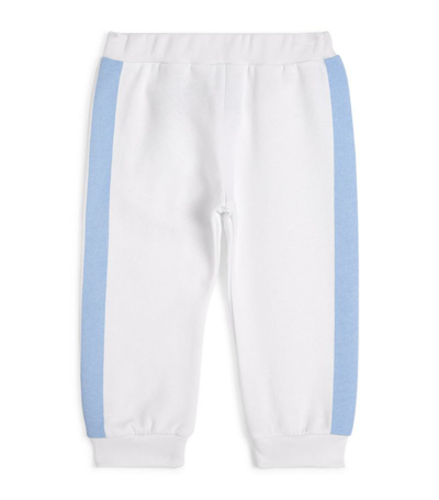 Shop Balmain Kids Side-stripe Sweatpants (12-36 Months) In Blue