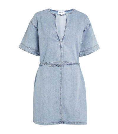 Shop Frame Denim Mini Dress In Blue