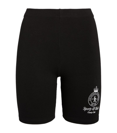 Shop Sporty And Rich Crown Bike Shorts In Black