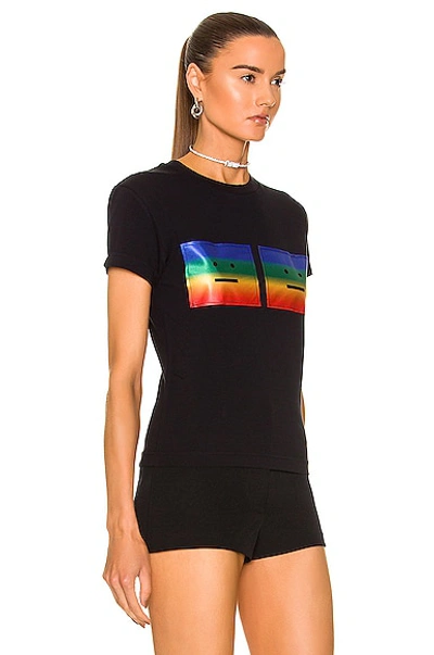 Shop Acne Studios Rainbow T-shirt In Black