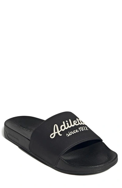 Shop Adidas Originals Adilette Shower Slide In Core Black/wonder White