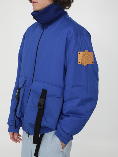 Shop Moncler Genius Blue Jacket With Maxi Pockets