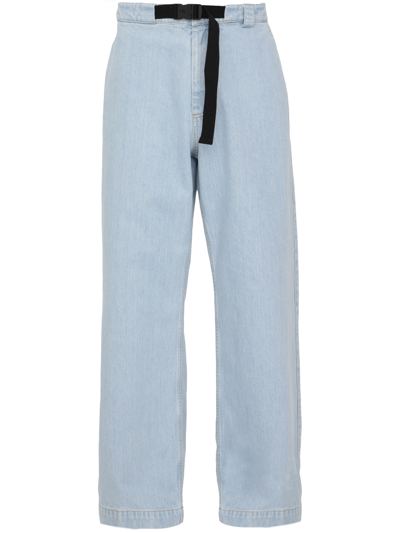 Shop Moncler Genius Light-blue Denim Jeans In Light Blue