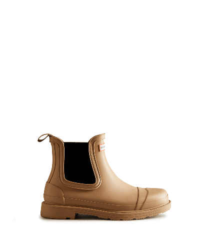 Shop Hunter Women's Commando Chelsea Boots In Brown