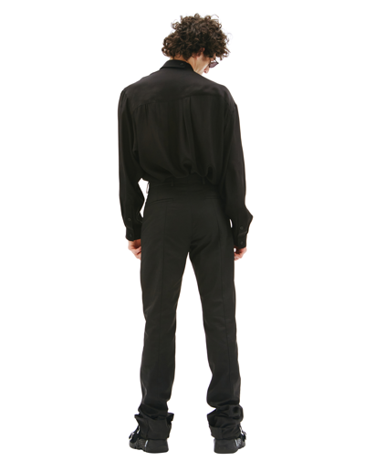 Raf Simons Black Flared Trousers In Black