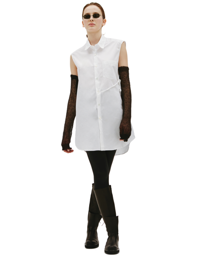 Shop Ann Demeulemeester Amelie Sleeveless Shirt In White