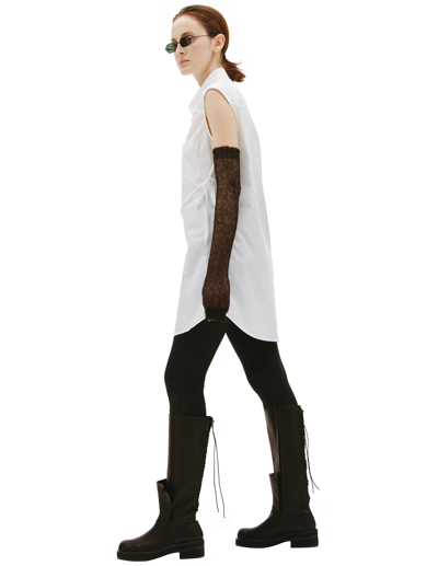 Ann Demeulemeester Amelie Sleeveless Shirt In White
