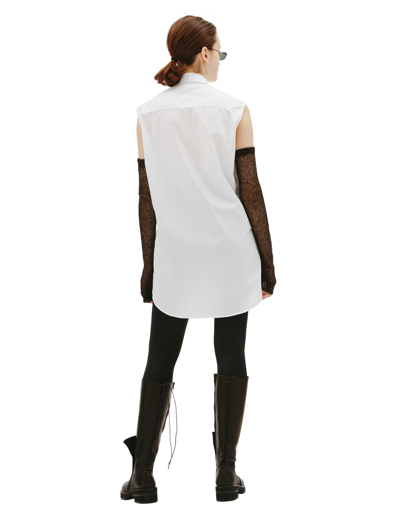 Ann Demeulemeester Amelie Sleeveless Shirt In White