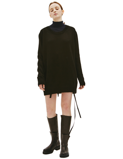 Shop Ann Demeulemeester Linda Oversized Sweater In Black