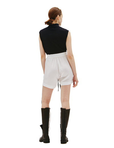 Shop Ann Demeulemeester White Angela Viscose Shorts