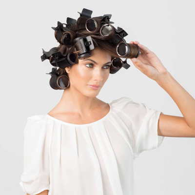 T3 Volumizing Hot Rollers Luxe Set With Dual Temperature Control In Black