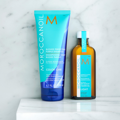 Shop Moroccanoil Blonde Perfecting Purple Shampoo In Default Title