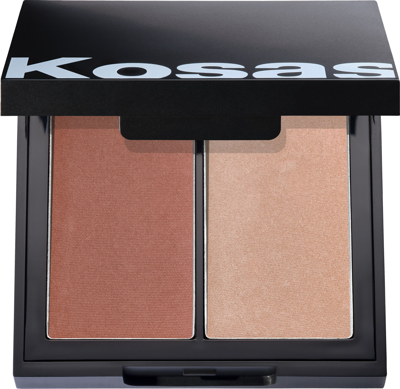 Kosas Color & Light: Pressed Blush And Highlighter Duo In Contrachroma High Intensity