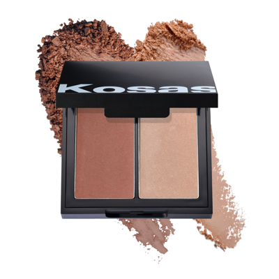 Kosas Color & Light: Pressed Blush And Highlighter Duo In Contrachroma High Intensity