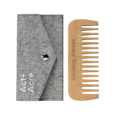 Shop Act+acre Organic Bamboo Comb In Default Title