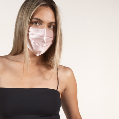 Slip Double-sided Silk Re-usable Face Covering In Pink