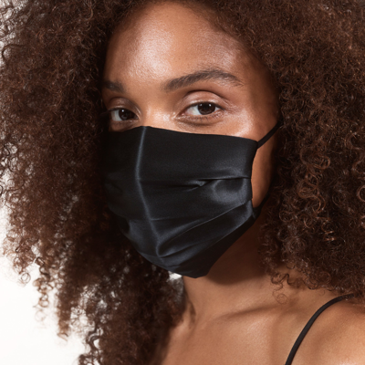 Shop Slip Double-sided Silk Re-usable Face Covering In Black