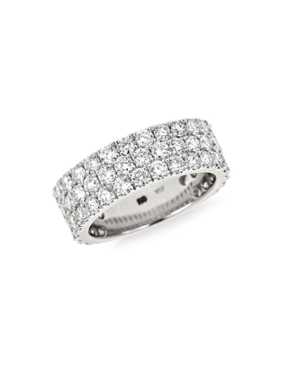 Shop Saks Fifth Avenue Women's 18k White Gold & White Diamond Wedding Ring/size 7
