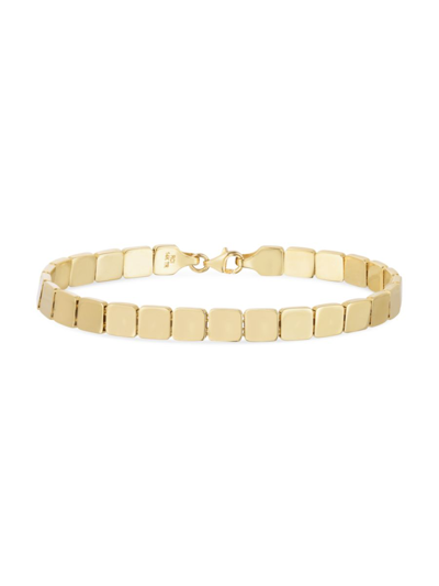 Shop Saks Fifth Avenue Women's 14k Yellow Gold Square Link Bracelet