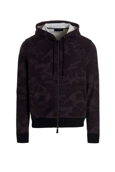 Shop Kiton Logo Patch Hooded Sweater In Multi