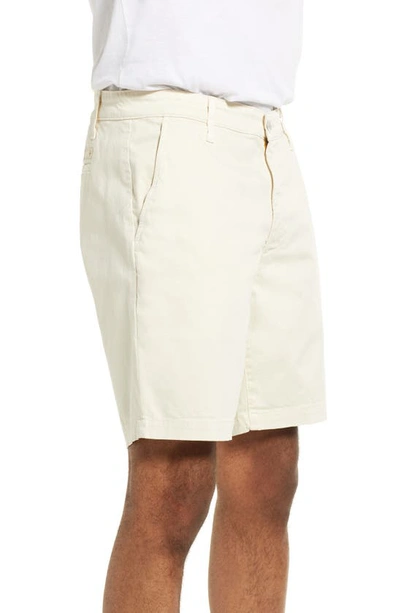 Shop Ag Wanderer Poplin Chino Shorts In White Cream