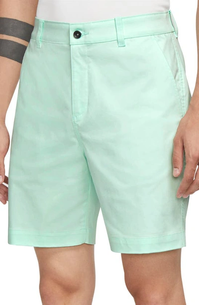 Shop Nike Dri-fit Uv Flat Front Chino Golf Shorts In Mint Foam