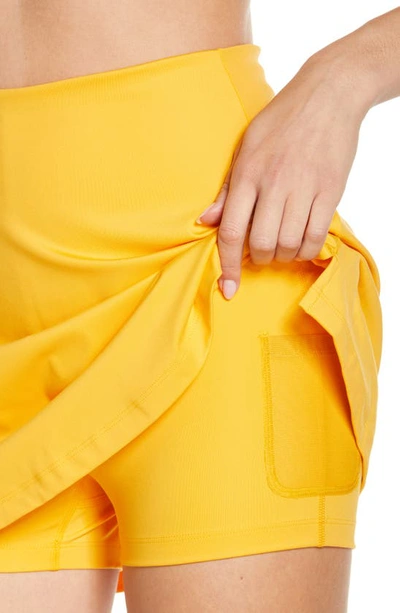 Shop Girlfriend Collective High Waist Skirt In Golden Glow