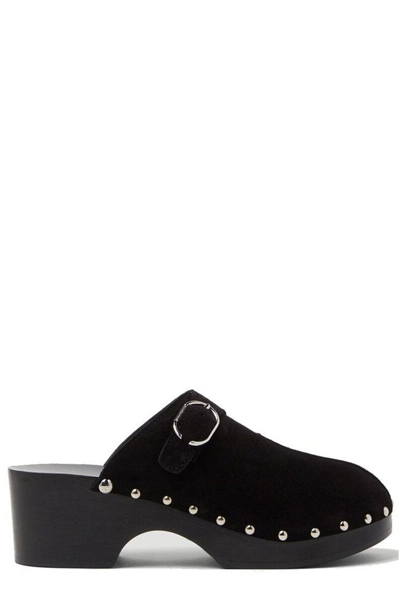 Shop Rabanne Paco  Stud Detailed Clogs In Black