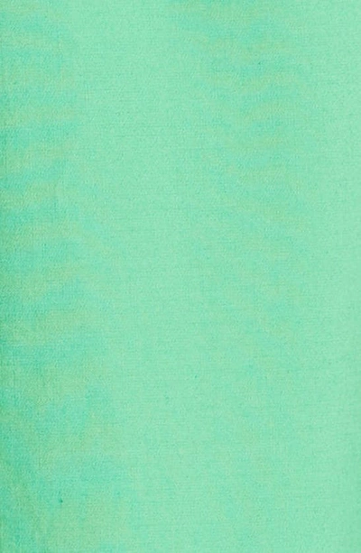 Shop Ganni Eyelet Detail Puff Sleeve Organic Cotton Midi Dress In Kelly Green
