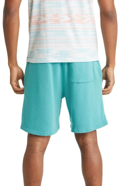 Shop Sol Angeles Waves Drawstring Shorts In Turquoise