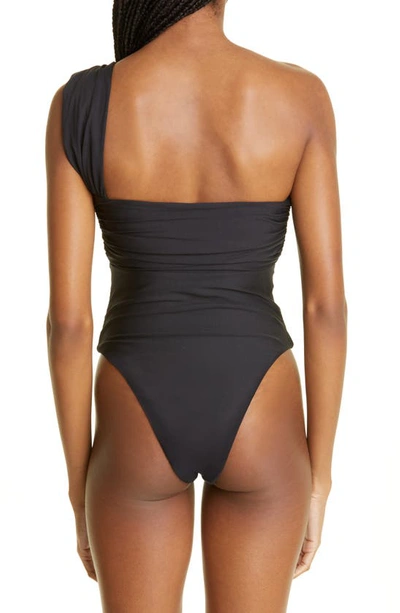 Shop Gauge81 Silay One-shoulder One-piece Swimsuit In Black